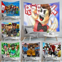 new roblox background blanket tapestry game tapestry wall hangings christmas anime for kids birthday party background decoration