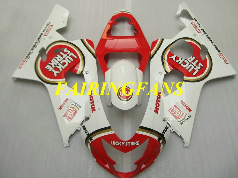 Корпус для обтекателя GSXR600 750 K4 04 05 GSXR 600 GSXR750 2004 2005 белый красный обтекатель кузова