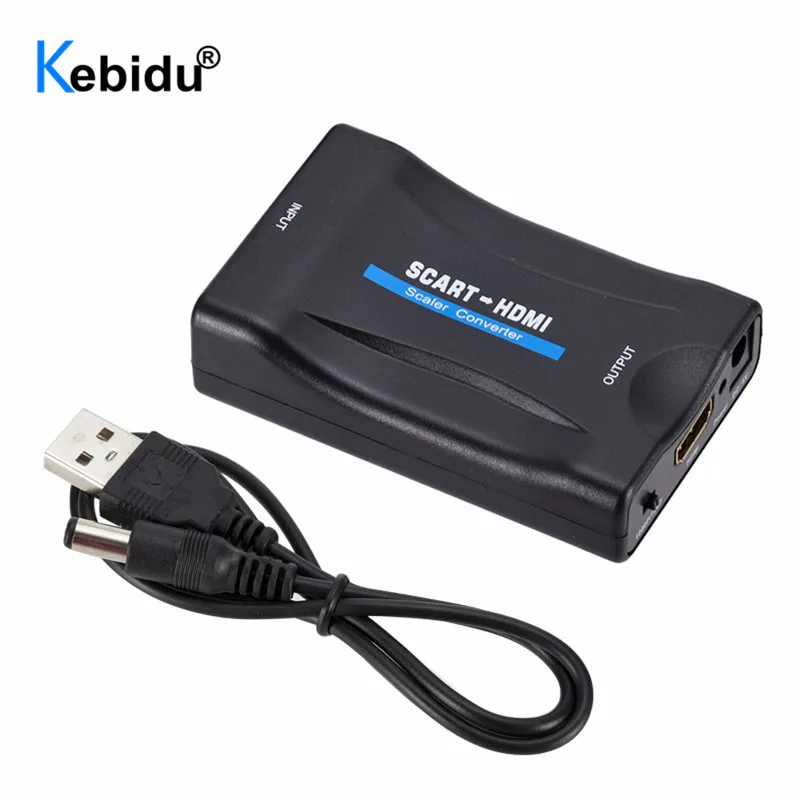 1080P адаптер Scart в HDMI совместимый преобразователь Аудио высококлассный видео для HD