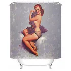 Занавеска для душа для девочек, водонепроницаемая, с рисунком, 180 Х200