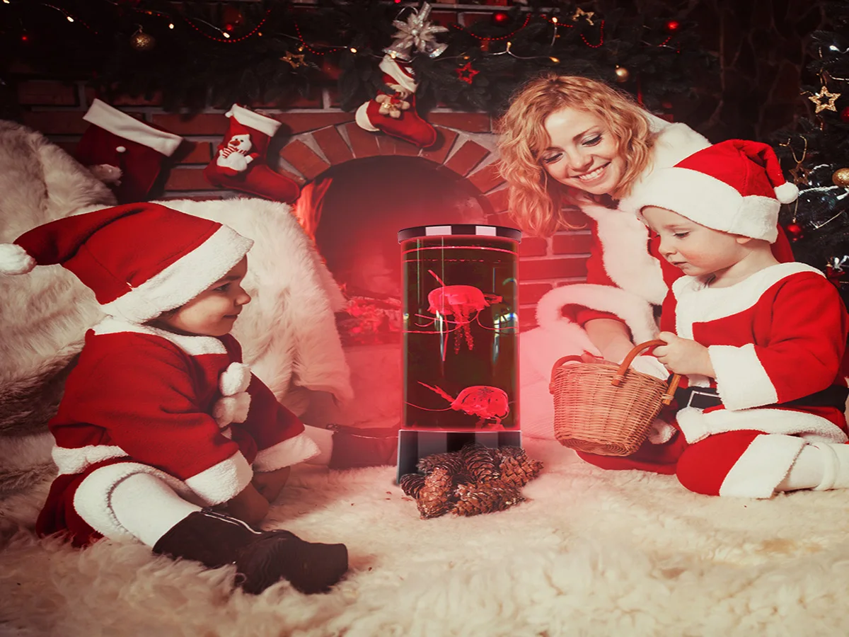 Светодиодная лампа в виде медузы прикроватная Ночная меняющая цвет аквариумная