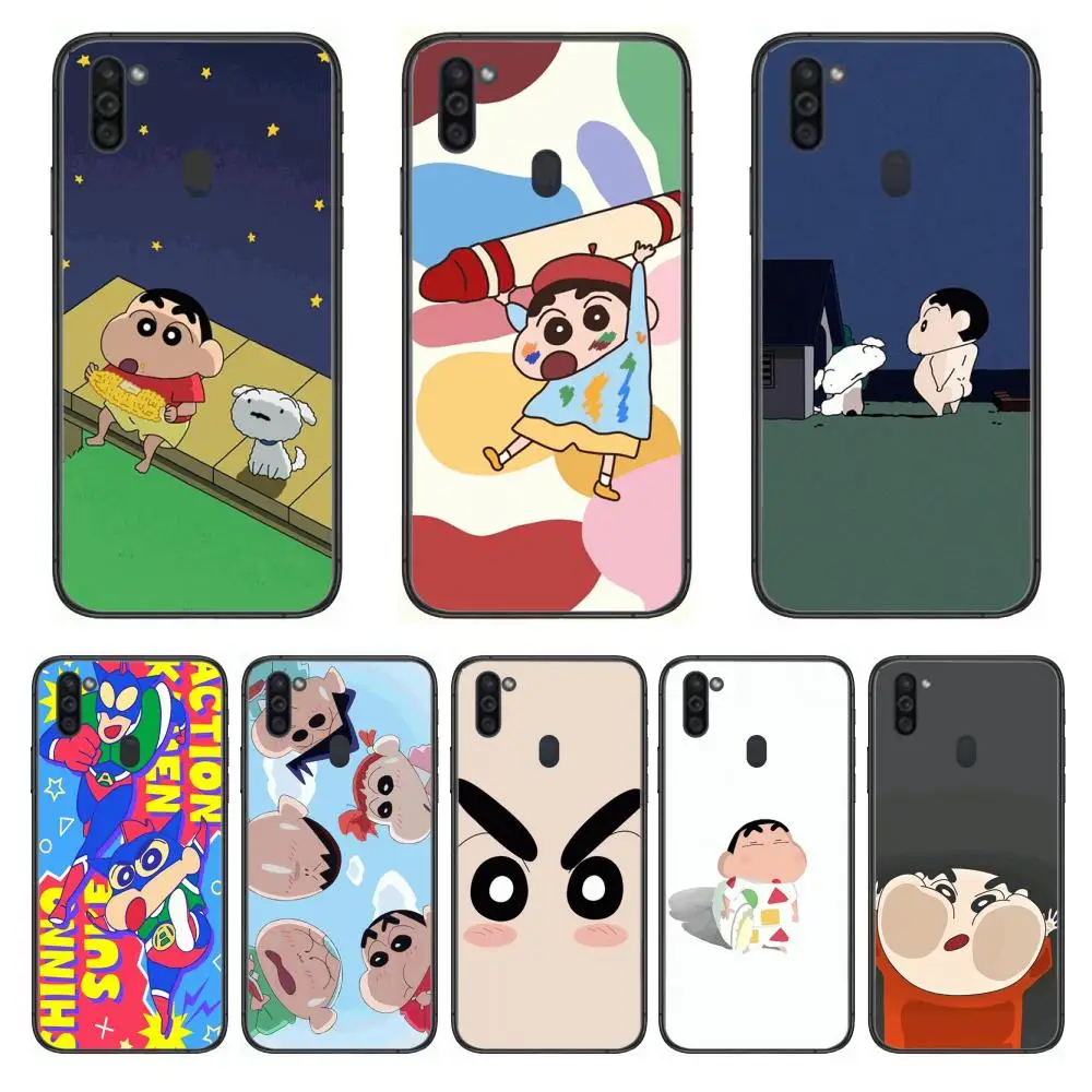 

Cartoon Cute Boy Mobile Phone Case Hull For Samsung Galaxy M 10 20 21 31 30 60S 31S Black Shell Art Cell Cover TPU