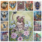 Полностью Квадратный бриллиант, 5D Вышивка крестиком животные пчела Бабочка Насекомое птица мышь кролик 3D круглая дрель мозаика 517