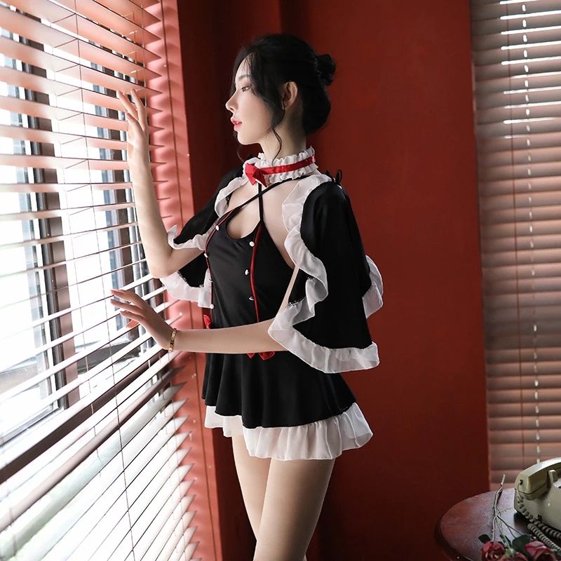 

Sexy Lingerie Uniform Seduction Maid Outfit Home Suit
