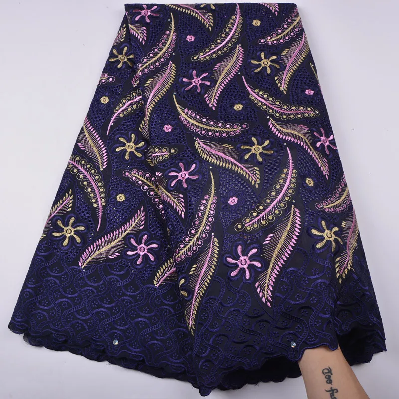 

African Green Swiss Voile Lace In Switzerland Dry 100% Cotton Lace Trim With Stones wholesale Eyelet Circle Big voile lace 1263