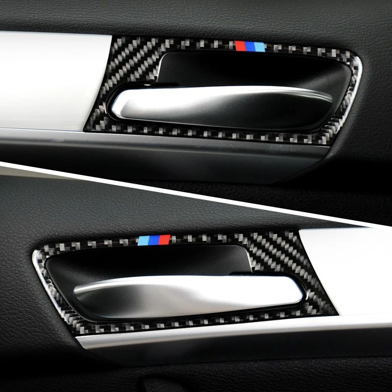 Углеродное волокно автомобиля накладка на внутреннюю дверную ручку Накладка