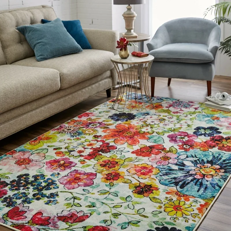 

Transitional Floral Contemporary Multi-Color Area Rug **FREE SHIPPING**
