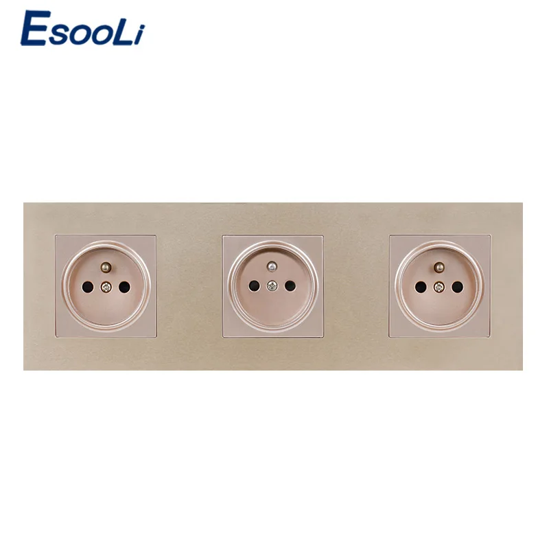 Настенная розетка Esooli из поликарбоната электрическая по французскому стандарту