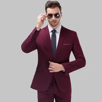 2020 autumn fashion large size solid color mens suit slim fit two pieces suit boutique trend formal business suit set for men