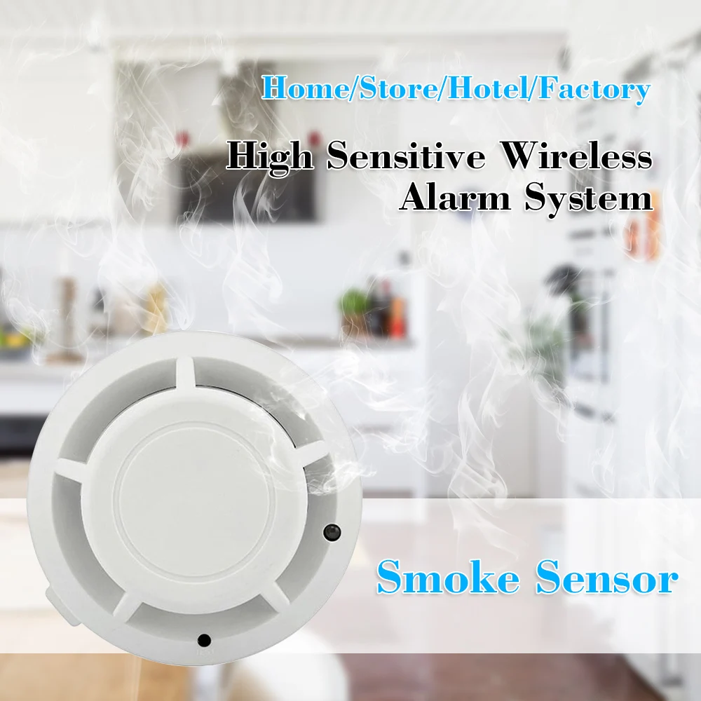 Fire Alarm Sensor Independent Sensitive Smoke Detector Tester Home Security System for Kitchen Hotel Cafe | Безопасность и защита