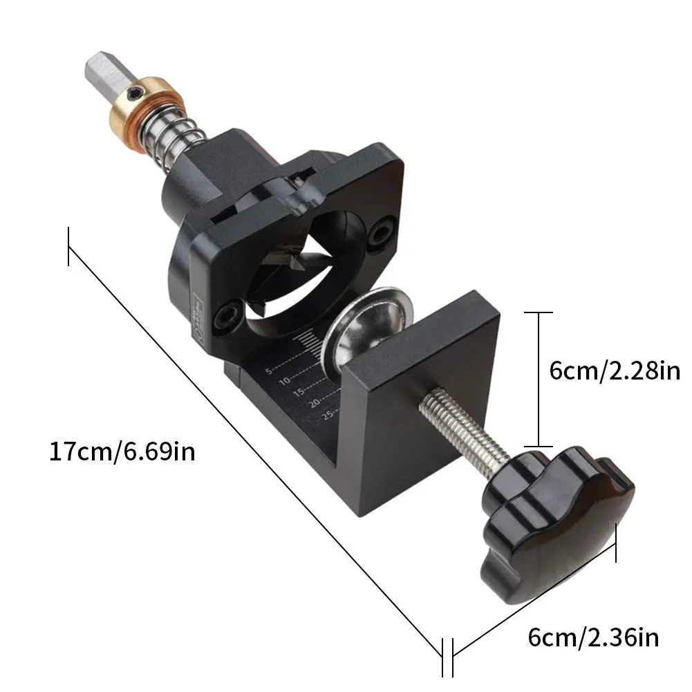 

35mm Hinge Clamp Aluminum Alloy With Clamp Drill Bit Drilling Guide Jig Locator Kit Door Cabinet Woodworking Hole Puncher