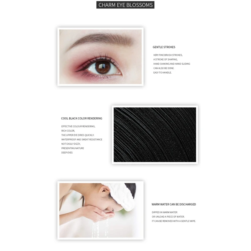 Двухсторонняя быстросохнущая подводка для глаз карандаш бровей стойкая