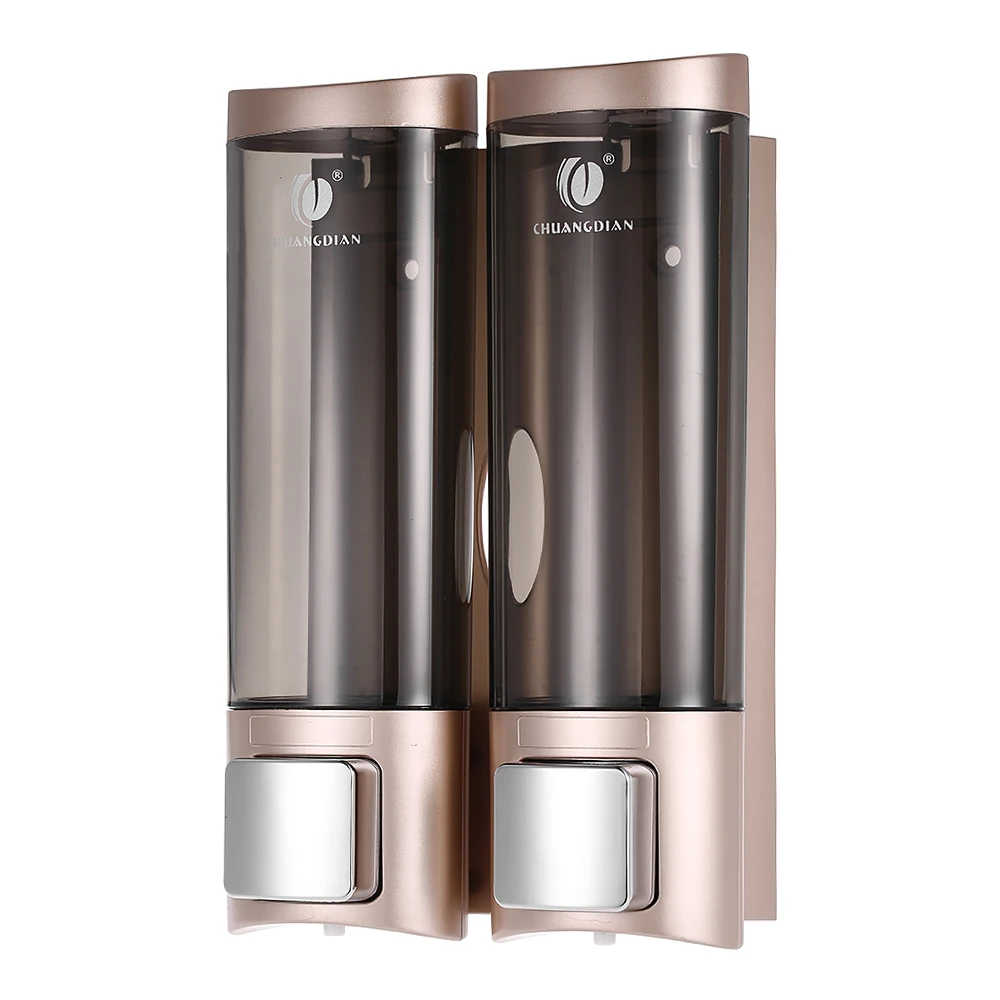 

Ручной Дозатор для мыла, настенный двойной дозатор для жидкого шампуня, дозатор для душа, дозатор для мытья рук, уборной, дозатор лосьона, 200 ...