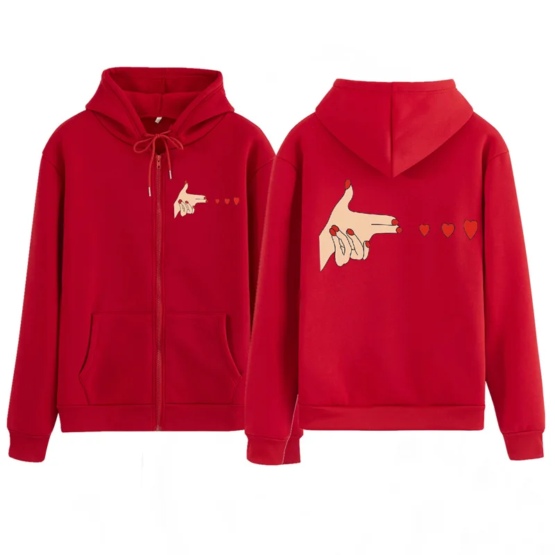 

Autumn Winter Women Zipper Hoodies Casual Female Hooded Sweatshirts Fashion Ladies Hoodie Hooded Printed Women's Pullover Tops