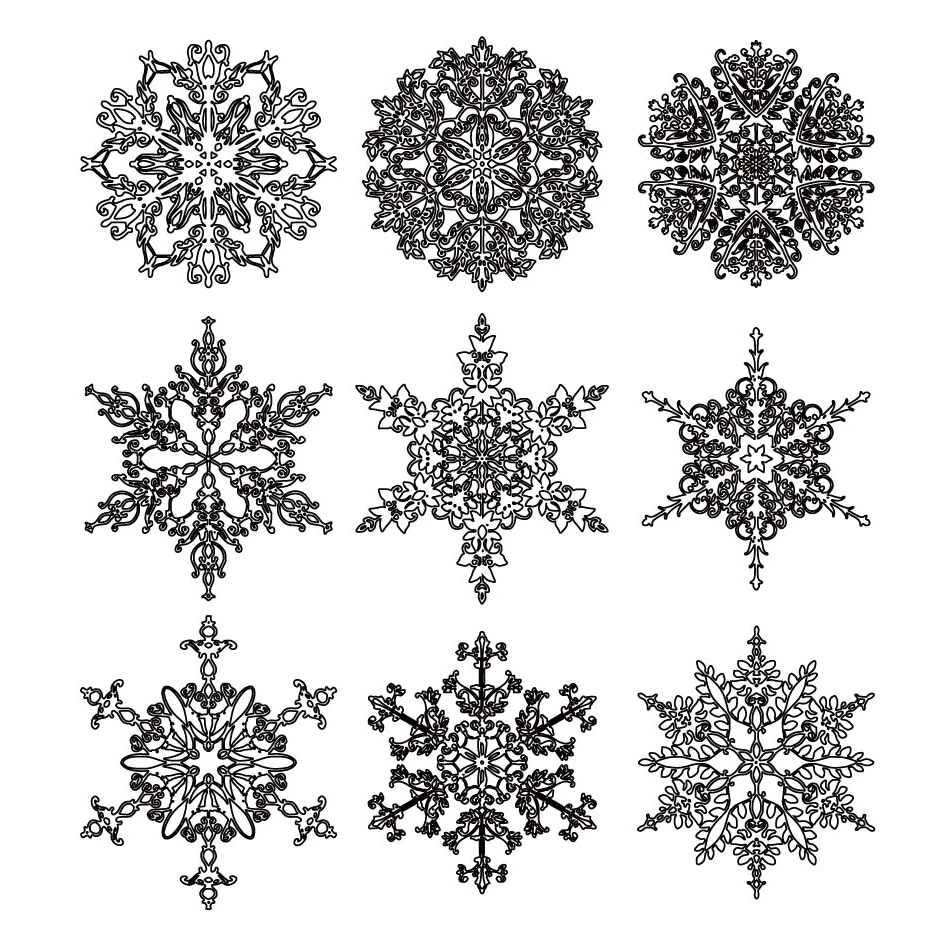 AZSG разные Рождественские снежинки прозрачные марки для скрапбукинга своими