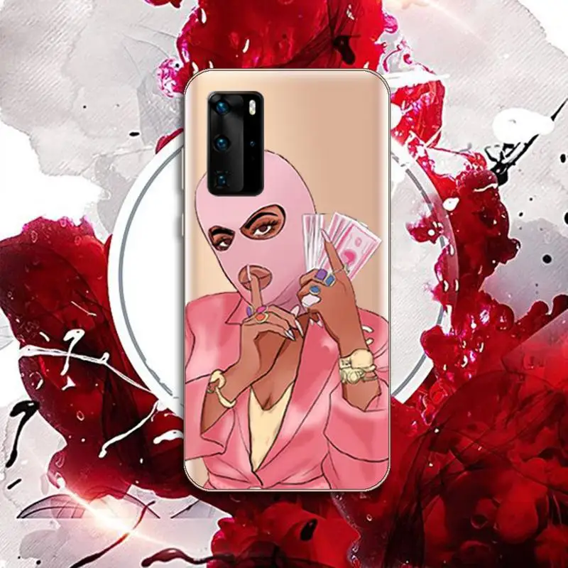 

money Afro Girls Black Women Art Phone Case Transparent for Huawei P honor 8 10i 20 30 40 smart 2019