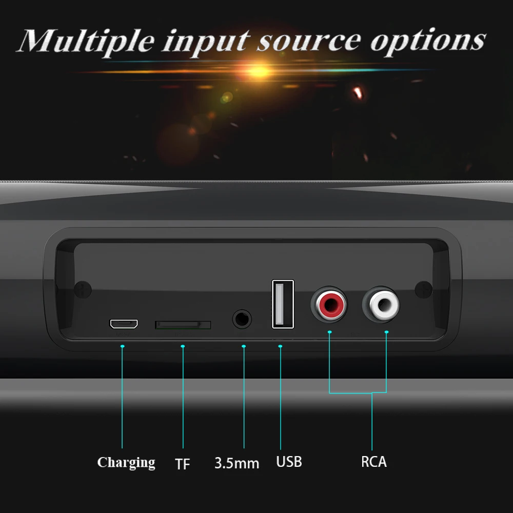 Портативная Беспроводная колонка звуковая Bluetooth мощный 3D Музыкальный звуковой