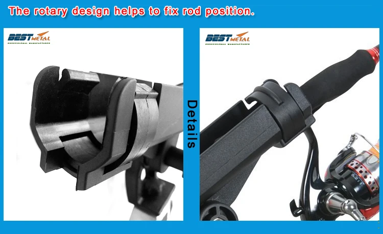 BSET MATEL 2X Rest Adjustable Removable 360 degree Fishing Rod rack Holder Kayak Boat Support Tools Accessories Pole Bracket |