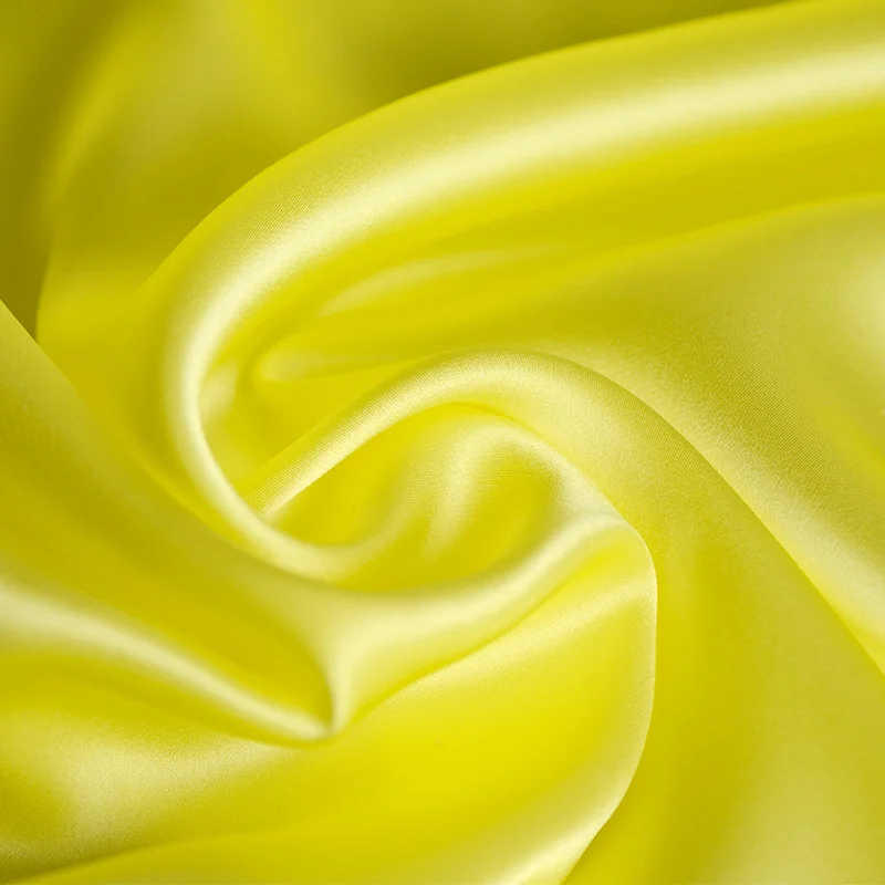 yellow Хорошее качество, настоящая Ширина шелковой ткани 114 см, шелковая ткань для шитья, летнее платье/рубашка/шарф, шелковая ткань - Цвет: yellow