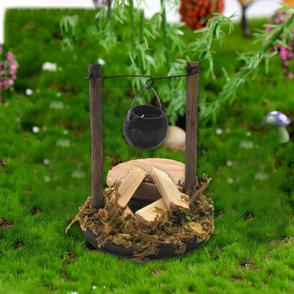 

Dollhouse Miniature Wooden Hanging Burning Stove Garden Landscape Outdoor Decoration A7f0