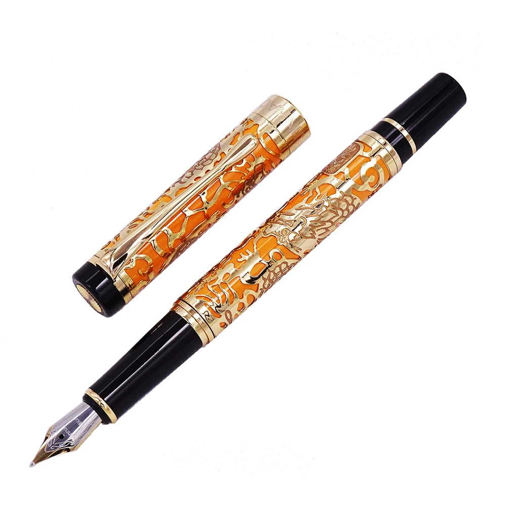 Высокое качество, роскошная ручка JINHAO 5000 Dragon, винтажные чернильные ручки для письма F 0,5 мм, перо, офисные принадлежности, dolma kalem
