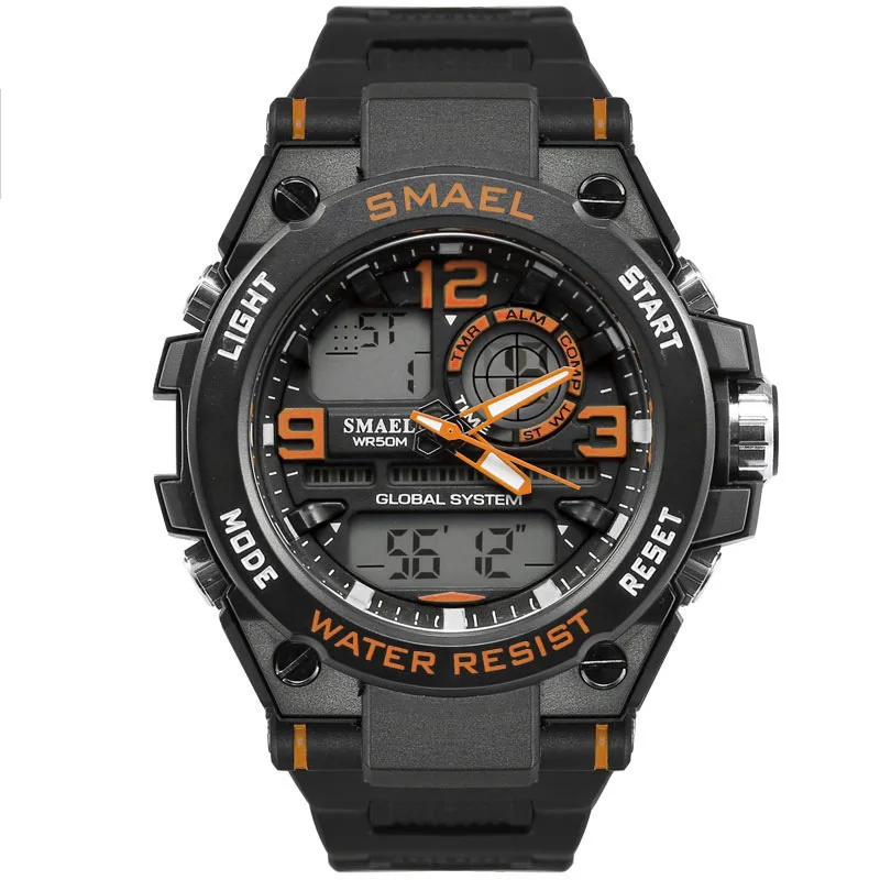 BK OG Shock Luxuly мужские наручные часы золотые цифровые часы мужские водонепроницаемые 50 м светодиодный часы мужские часы с большим циферблатом мужские спортивные часы - Цвет: BK OG