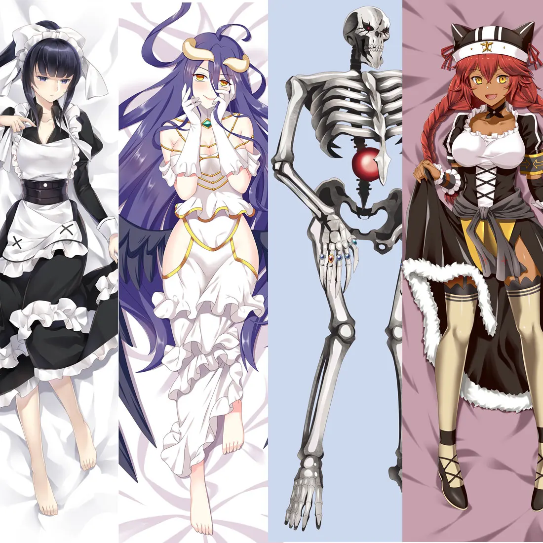 

Overlord Albedo Dakimakura Anime Pillow Case Otaku Hugging Body Cushion Cosplay Pillowcase Double-sided Peachskin Cover