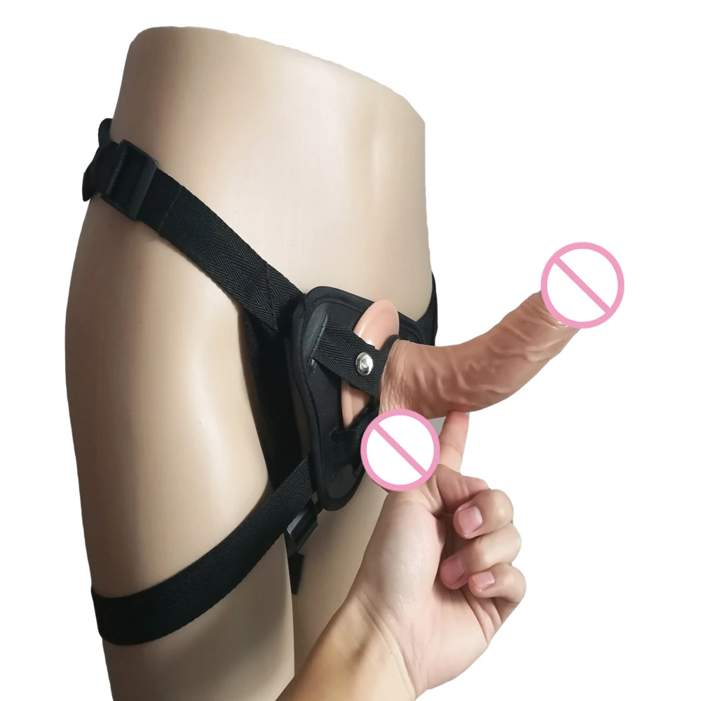 Страпон 16*3 5 см страпон Анальная пробка пенис эластичная портупея женская секс