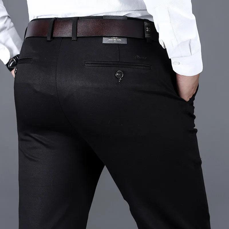 

Men'S Pants Pant Trousers Casual Classic Mens Motorcycle Luxury High Quality Straight 2021 Business Length Man New Clothing Men