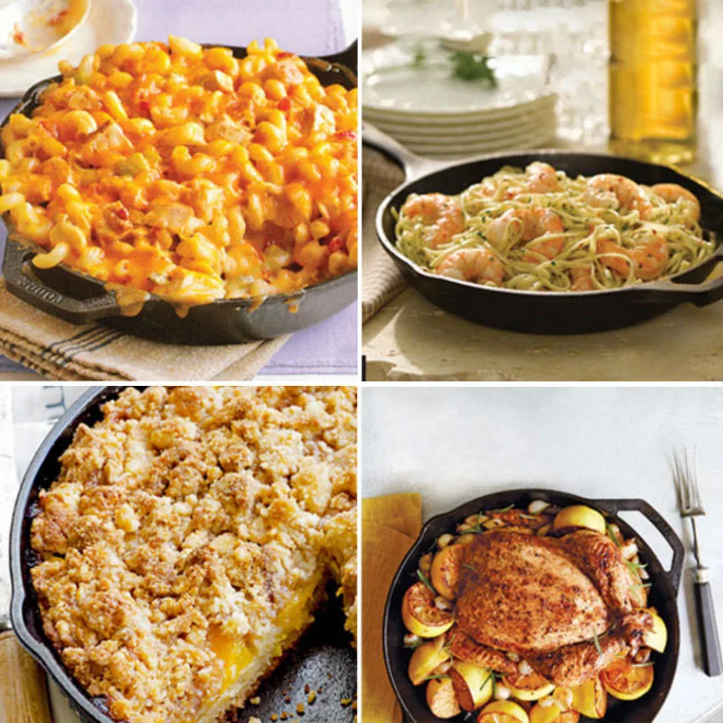 Чугунная сковорода с антипригарным покрытием для стейка домашней чугунной