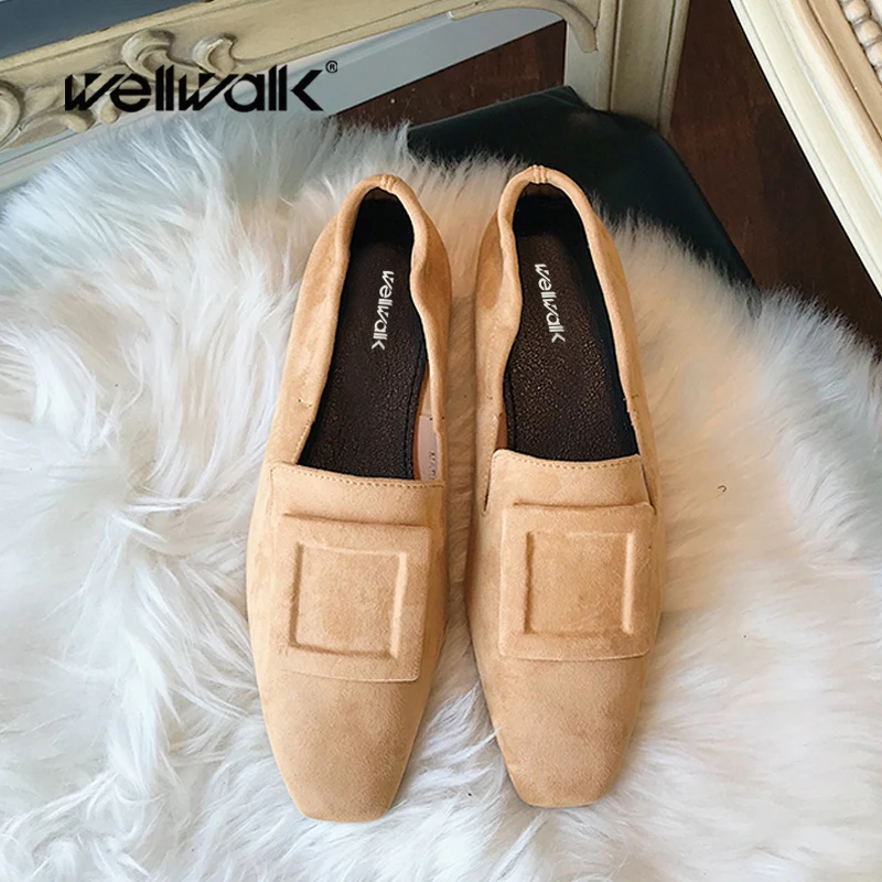 Женские лоферы обувь на плоской подошве зимняя без застежки с большой квадратной