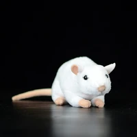 extra soft real life mini white rats mouse plush toy lifelike mice stuffed animals toys birthday christmas gifts