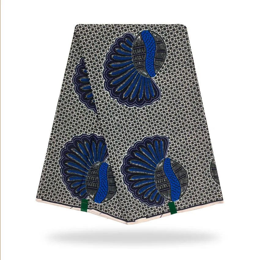 

Настоящая ткань с принтом, искусственная ткань, 100% хлопок, высокое качество, искусственный воск, 6 ярдов, ткань для шитья в Африканском Анкар...