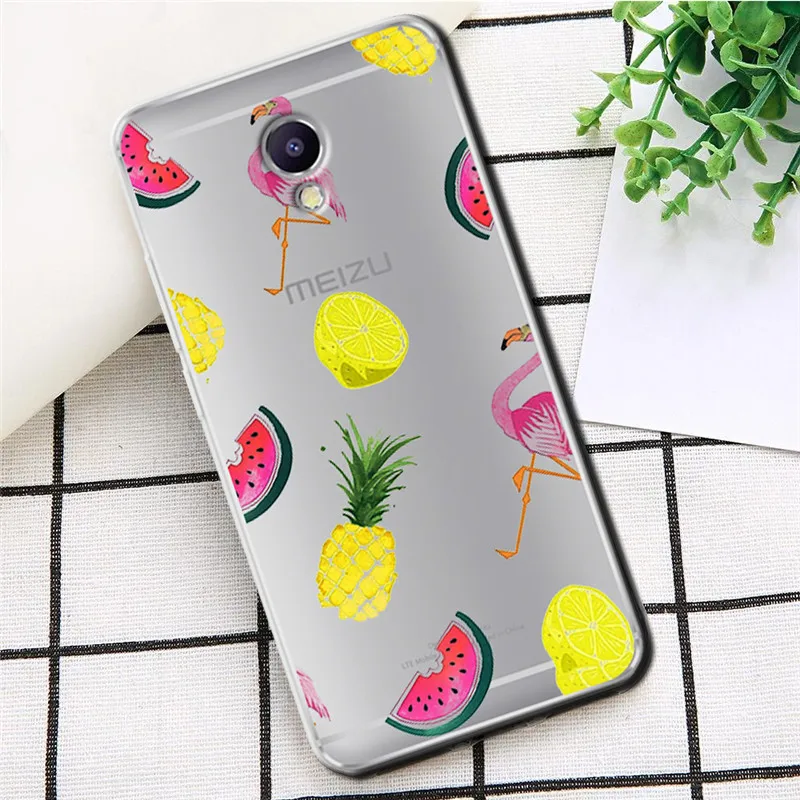 Фламинго класса люкс для Meizu M3S M5 M5S M5C M6 M3 M5 M6 Примечание U10 U20 телефон чехол Etui capa Funda оболочка capinha животных