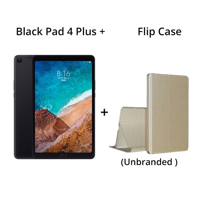 Black Add Flip Case Xiaomi mi Pad 4 Plus 4 GB 64 GB Snapdragon 660 mi Pad 4 Plus LTE 8620 mAh аккумулятор 10,1 ''16:10 1920x1200 FHD дисплей 13 МП Планшеты 4 - Комплект: Black Add Flip Case