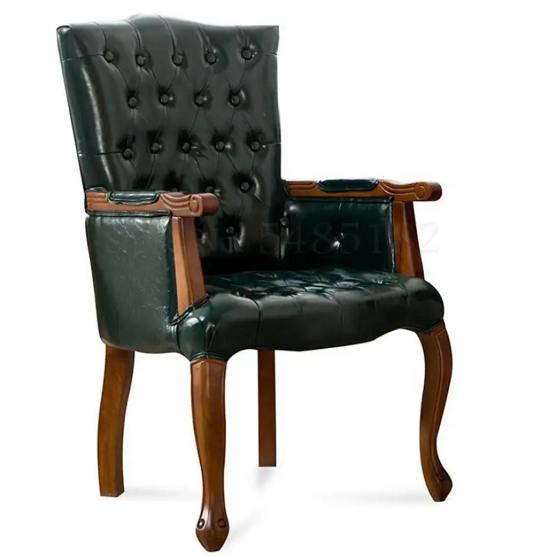 Американский Стул для учебы из массива дерева в ретро-стиле старый Настольный