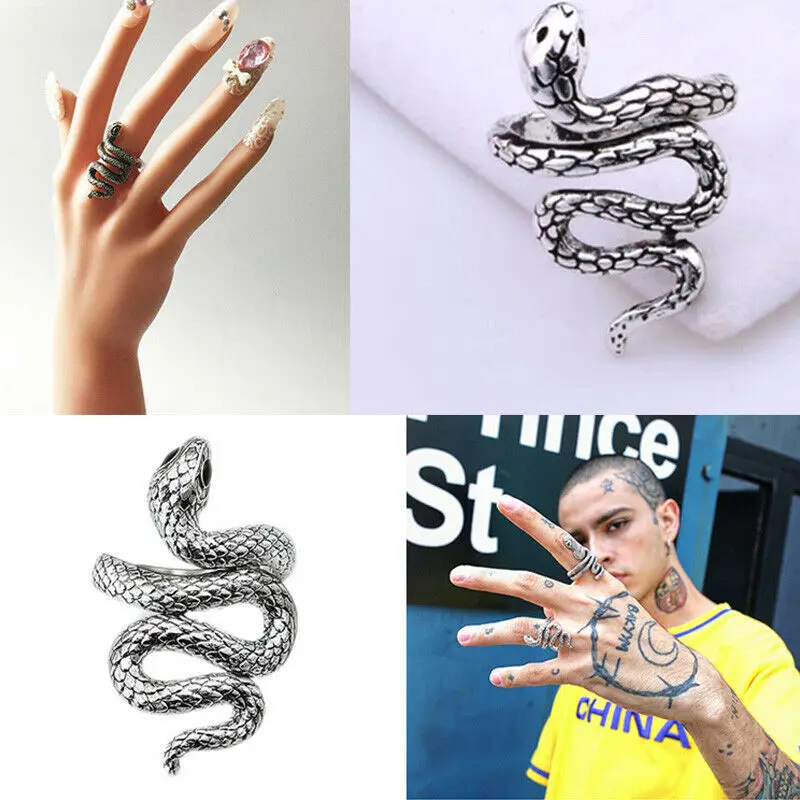 Женское и мужское кольцо в виде змеи регулируемое форме | Украшения аксессуары