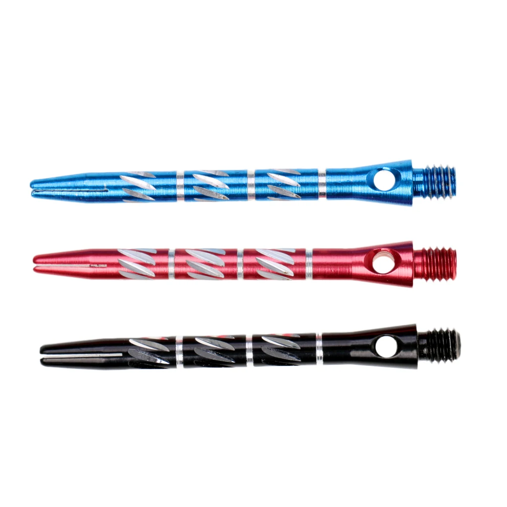 

9pcs 50mm 2BA Screw Thread Re-Grooved Striped Aluminum Dart Shafts Stems