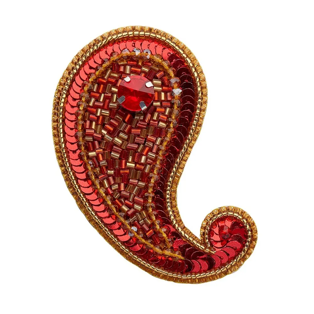 НБР-18009/2 Набор для вышивания бисером: Брошь Восточный узор (красный). - купить по