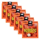 6 комплектов, струны для акустической гитары Alice из медного сплава, 6 струн в комплекте, A208L SL