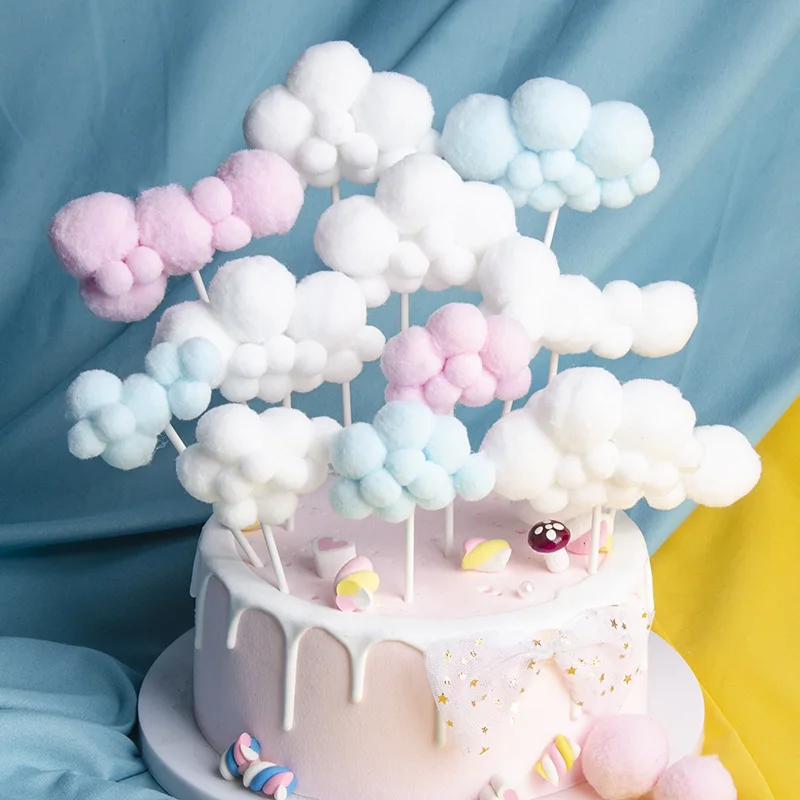

5pcs DIY Rainbow Birthday Balloon Cake Topper Happy Birthday Party Decor Kids 1st Colorful Number Cake Decor Wedding Baby Shower