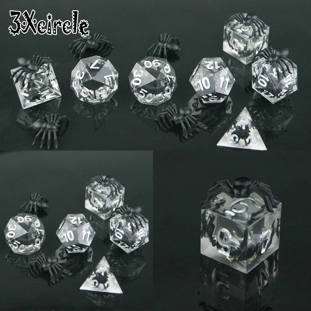 Топ Класс 7 шт./компл. многогранные кости Человека-паука тема D4-D20 для настольная