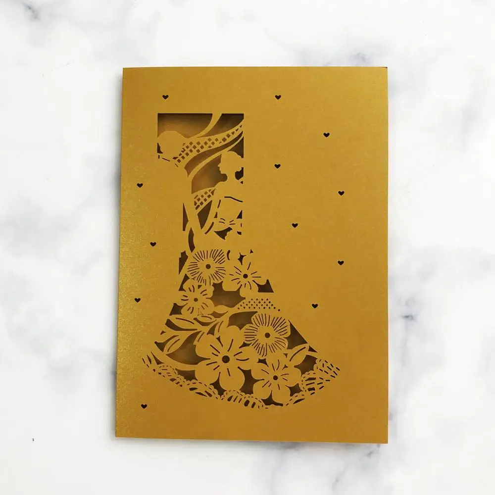 50 шт. милое дизайнерское пригласительное платье для свадьбы Нарядное Вечерние