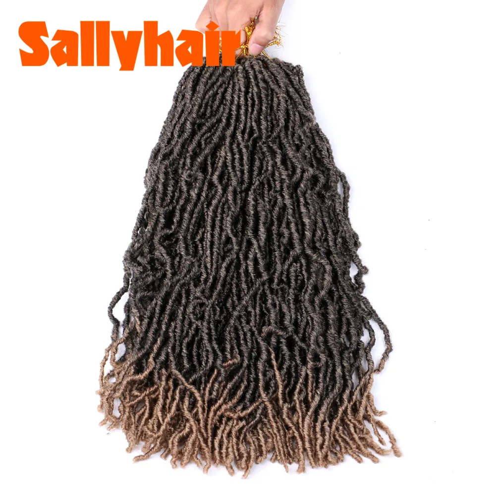 Sallyhair мягкий страшный Бобби Босс Nu Locs вязаные волосы 21 пряди/упаковка Омбре