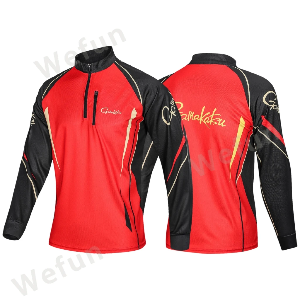 

Одежда для рыбалки GAMAKATSU, велосипедные костюмы с защитой от УФ-лучей, солнцезащитные быстросохнущие рубашки с вентиляцией, рубашки для кемп...