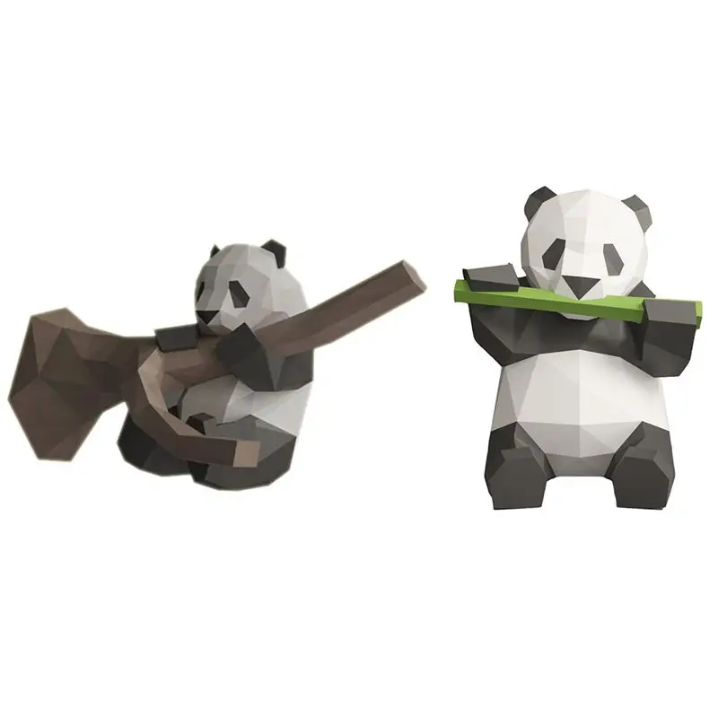 2 шт. бумажные игрушки модели панды|Игровые фигурки и трансформеры| |