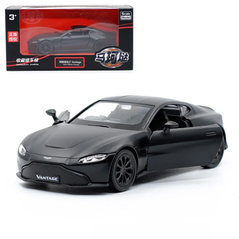 1/36 литая под давлением модель Aston Martin из сплава матовой черной коллекции