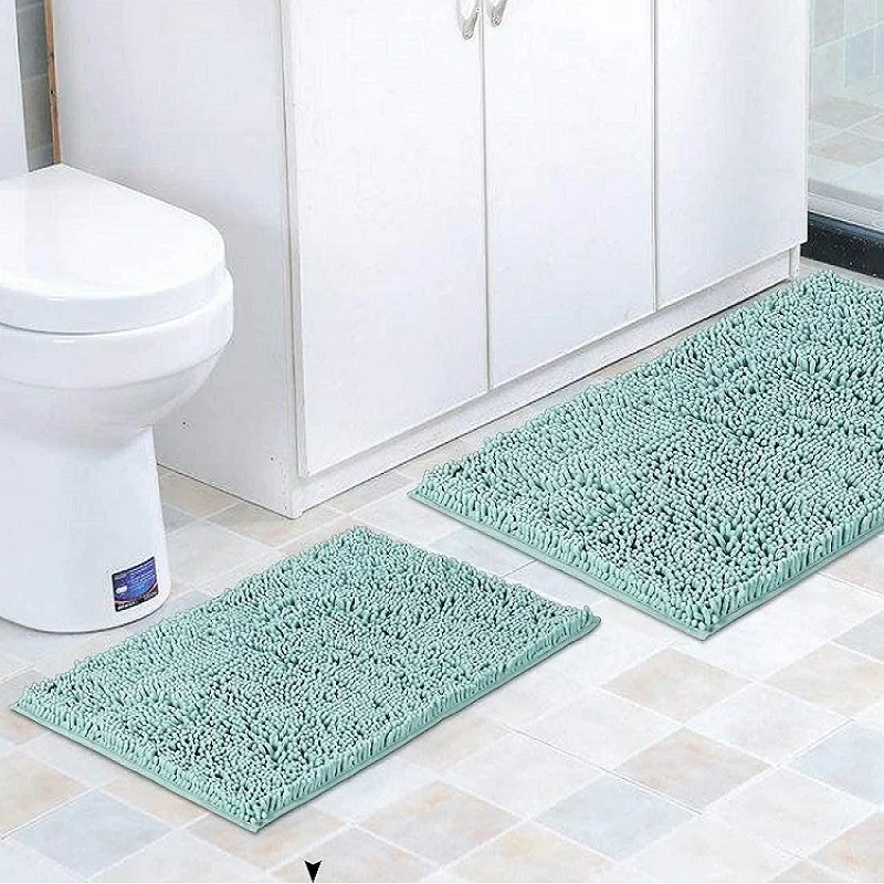 

Useful Home Non Slip Super Soft Anti-odor Chenille Bath Mat Washable Quick Dry Not Easy To Change Color Absorbent Bathroom Rugs