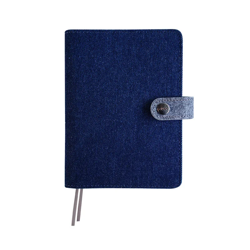 Dark blue Gray Классическая ткань офисная школа 6 отверстий спиральный блокнот канцелярские принадлежности винтажная папка человек записная книжка еженедельник планировщик список дел Органайзер A5 A6 - Цвет: Dark blue Gray