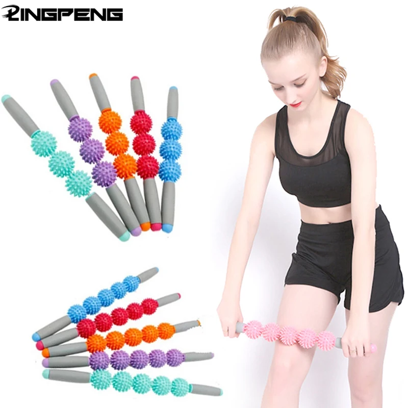 

3 /5 Balls Yoga Massage Roller Stick Anti-Cellulite Body Massager Stress Relief Slimming Muscle Roller Relax Yoga Fitness Tool
